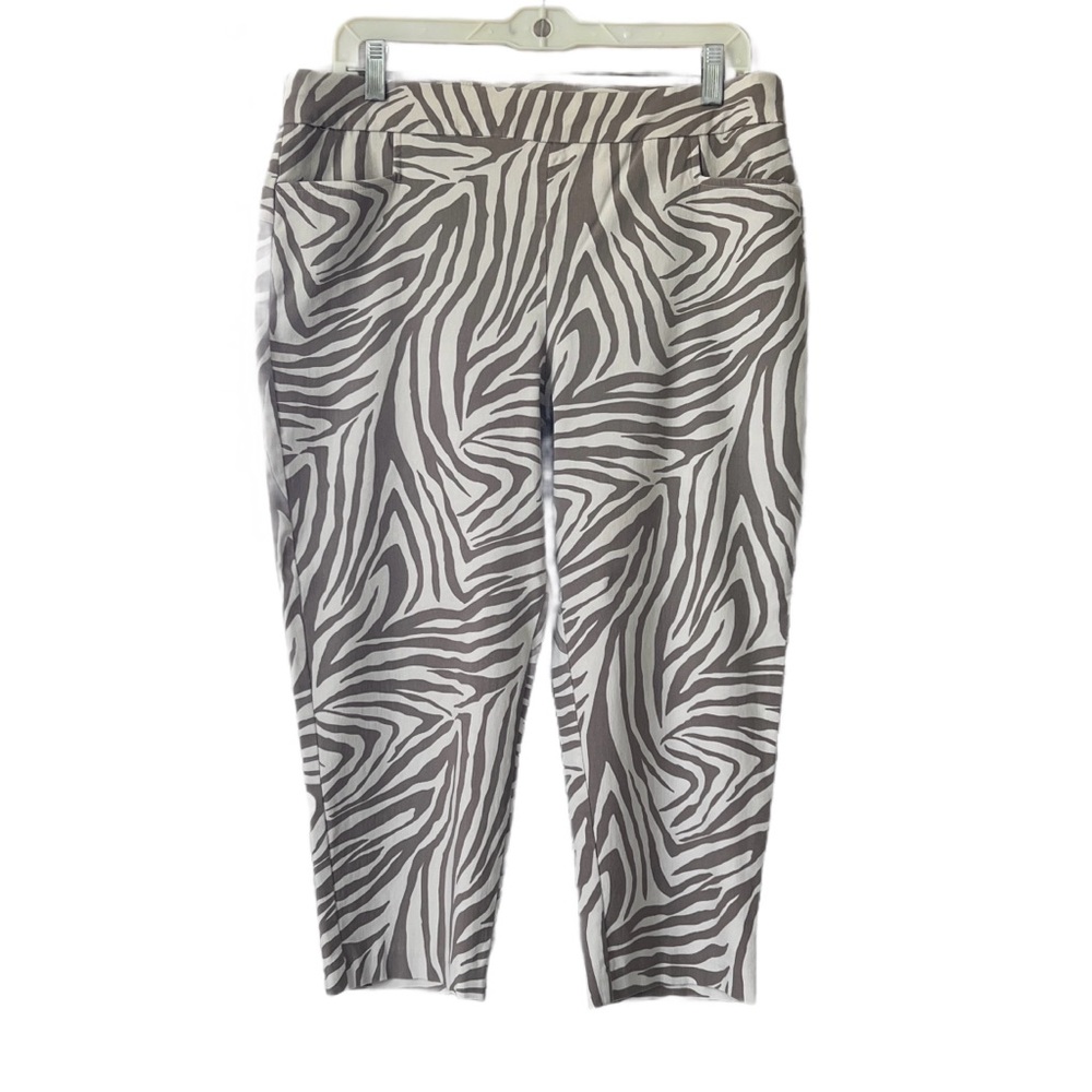 Chico's Zebra Print Ankle Pants size 2/Lg
